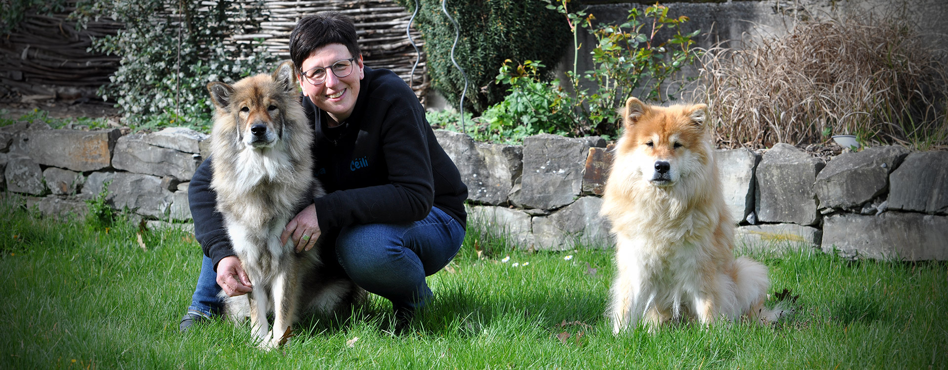 Das Therapiebegleithunde-Team Pfotenheldinnen in Delbrück: Iris Geiger und ihre Eurasier